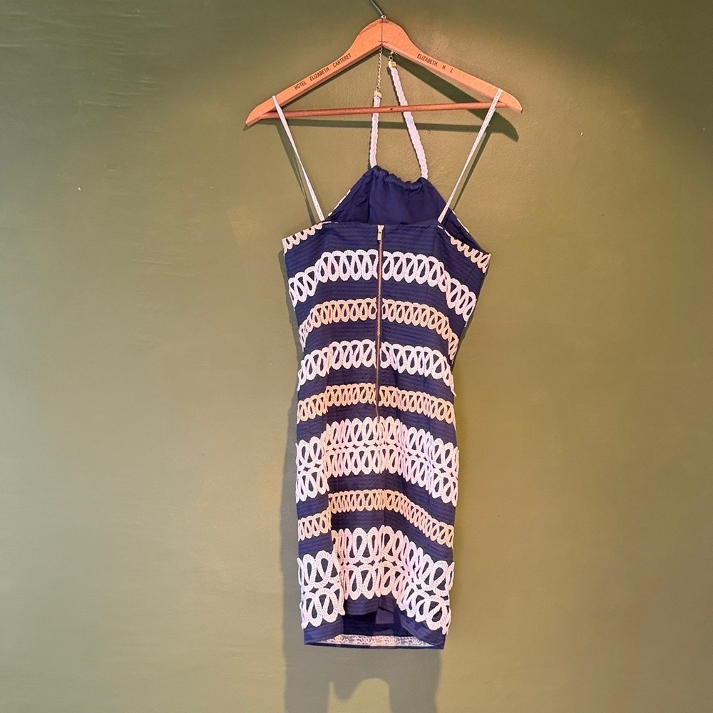 Lilly Pulitzer Navy and White Halter Dress - Picture 7 of 8